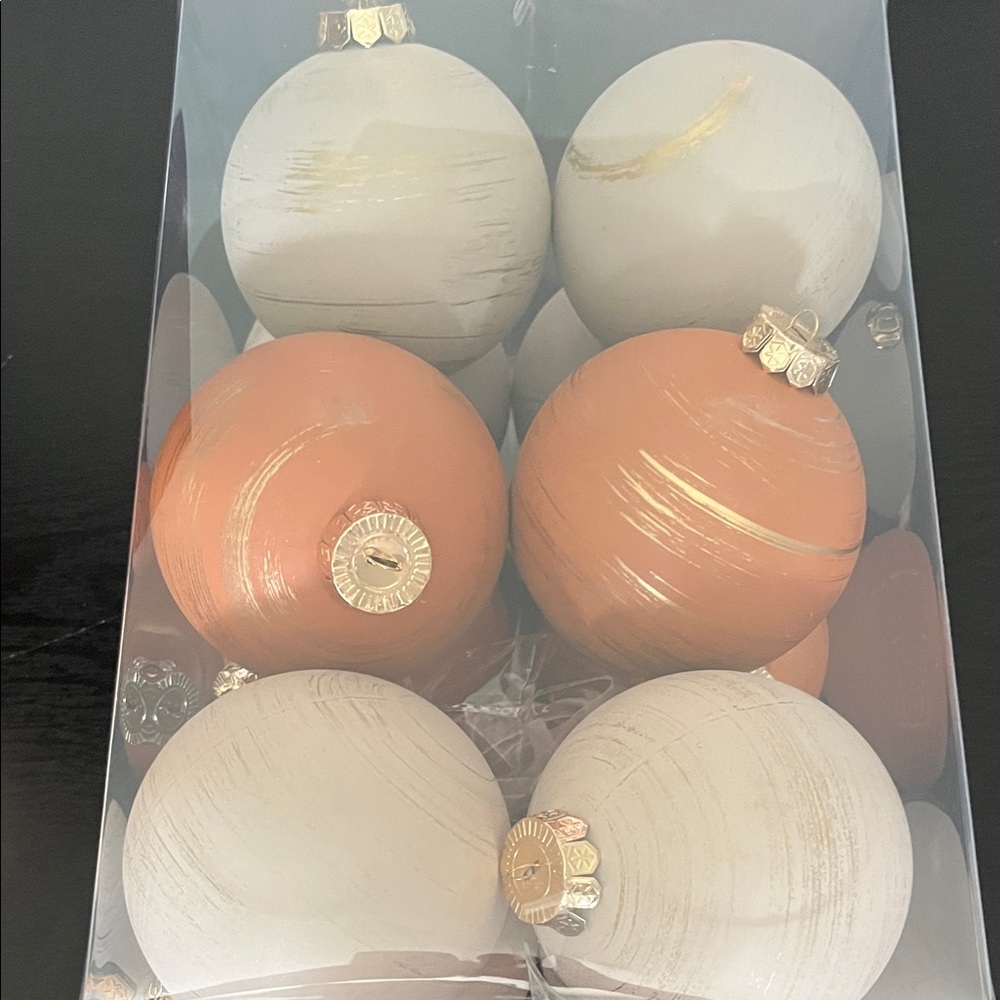 Holiday Ornament Set - Cream, Gray and Nude